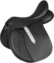 Sella da equitazione Waldhausen Premium, in pelle, nera, 44cm