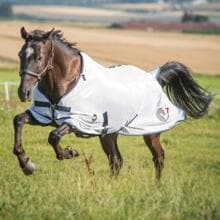 HorSeven Fly Protect tappeto per mosche, bianco/navy, 165 cm