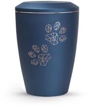 Urna per animali Völsing Karat Edition, zampe geometriche, velluto blu navy, 0,5 L