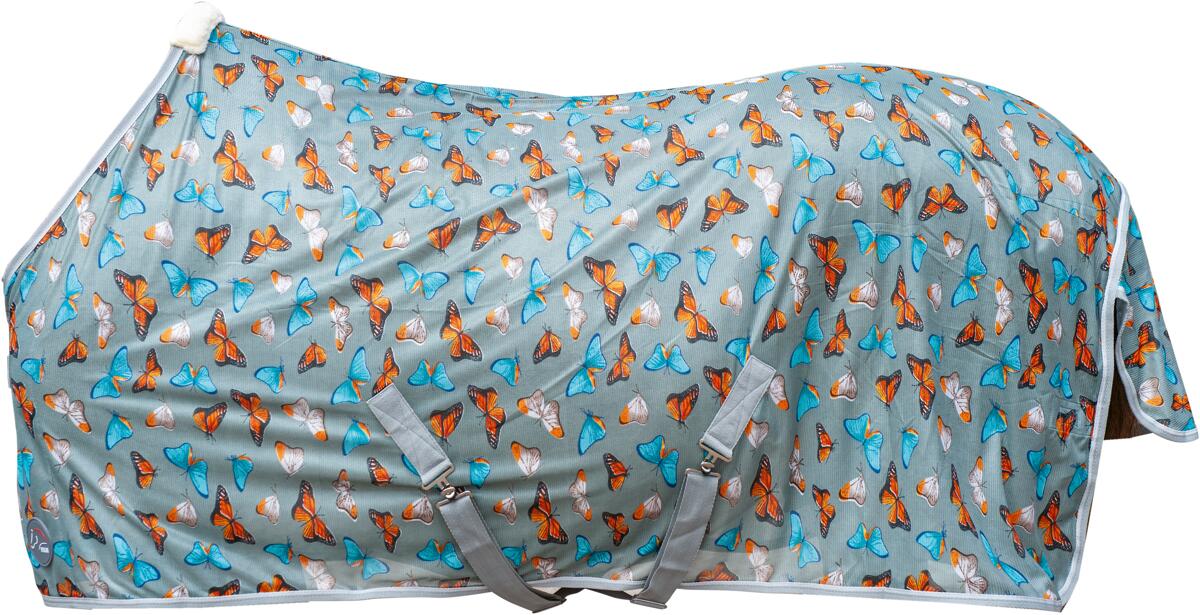 HKM Butterfly Fliegendecke, hellgrau, 155