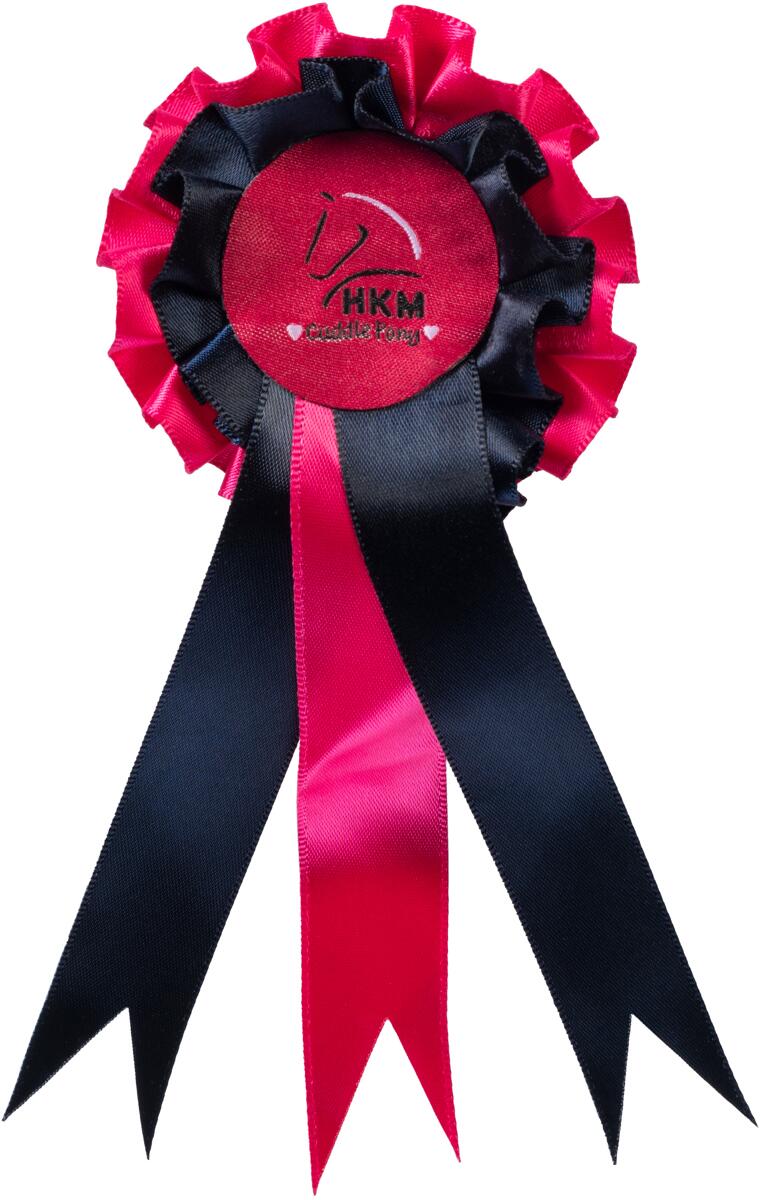 HKM Cuddle Pony Turnierschleife, dunkelblau/pink
