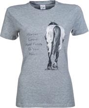 HKM Horses leave Hoofprints T-Shirt, hellgrau melange, XXS