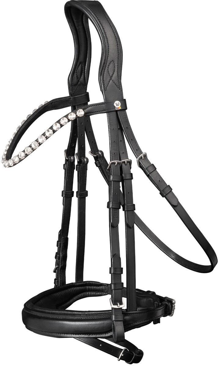 Waldhausen X-Line Beauty Trensenzaum, schwarz, WB