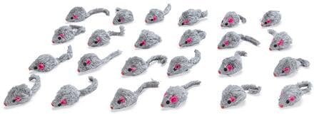 Karlie Katzenspielzeug Maus, Plüsch, grau, 5cm