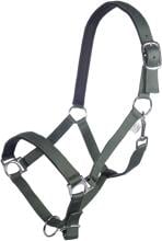 Cavezza HKM Stars, fodera morbida, kaki, warmblood