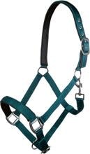 Cavezza HKM Charming, fodera morbida, verde scuro, warmblood