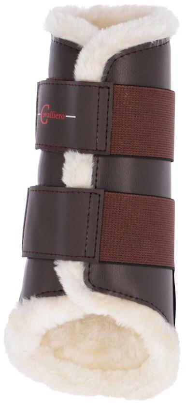 Covalliero Fleece Dressurgamaschen, vorne, braun, Cob
