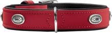 Collare HUNTER Softie Stone, rosso/nero, taglia S-M, 45 cm