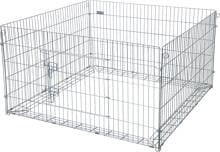 KERBL Pet Freilaufgehege mit Ausbruchsperre Flachdach, 115x115x65cm