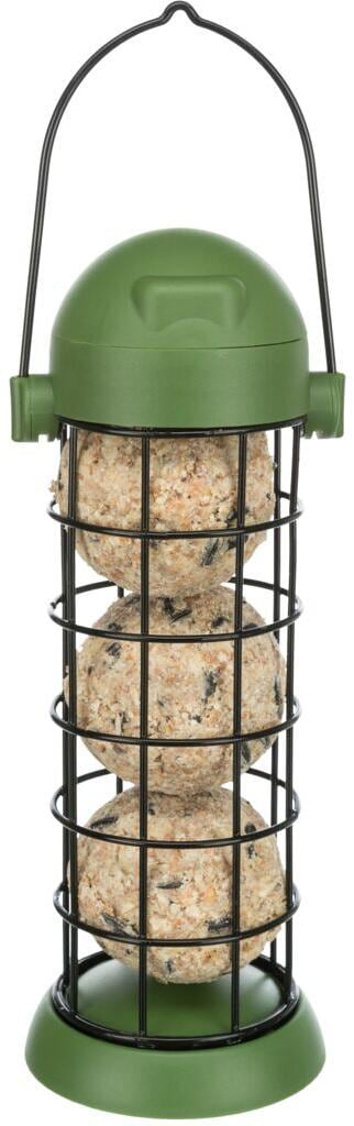 Trixie Meisenknödelhalter mit Dach, Metall/Kunststoff, grün, ø8x22cm