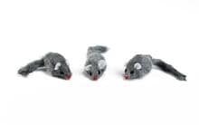 beeztees Plüschmaus im Beutel, grau, 5cm, 3 Stück