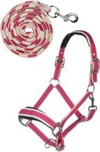 Cavezza HKM Copenhagen con moschettone, magenta, warmblood