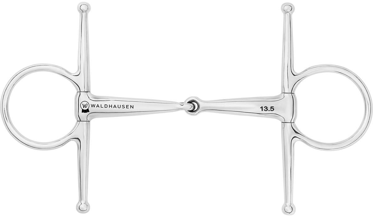 Waldhausen Schenkeltrense, einfach gebrochen, Edelstahl, 14mm/11,5cm
