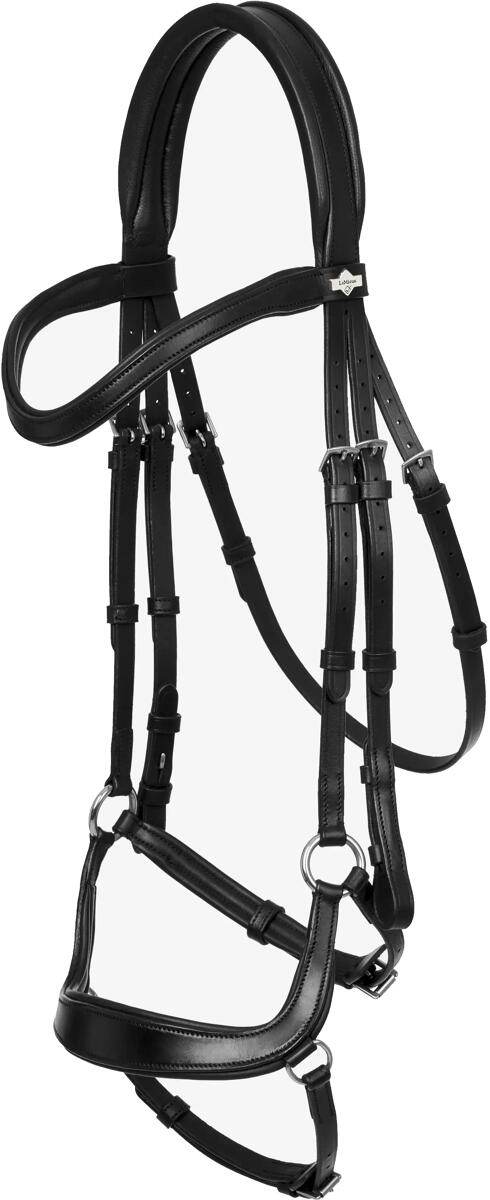 LeMieux Arika Drop Trense, schwarz/silber, Cob