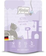 Mjamjam Quetschie Kitten Katzenfutter mit Kalb & Lachsöl
