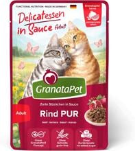 GranataPet DeliCATessen in Sauce, Rind Pur, 12x100g