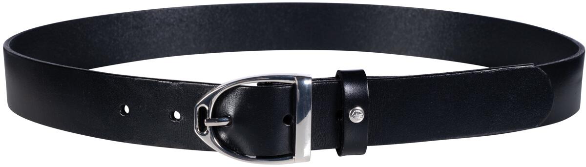 HKM Beth Ledergürtel, schwarz/silber, 70