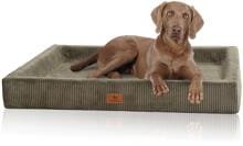 Letto ortopedico per cani Knuffelwuff Santiago, 85x65 cm, color cachi