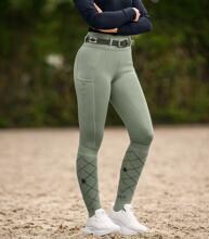 ELT Ella Glam Leggings da equitazione per bambini, salvia, 140