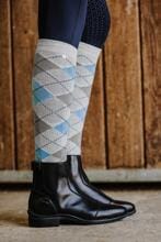 Calzini EQUITHÈME Argyle, verde chiaro/azzurro, taglia 35-38