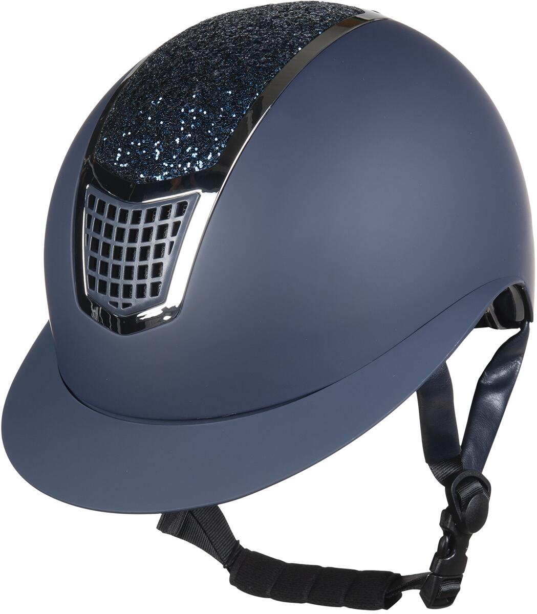 HKM Glamour Shield Reithelm, dunkelblau/silber, 56-58cm