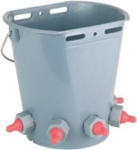 Secchio per agnelli KERBL Hobbyfarming, 8L, grigio, 5 ventose