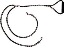 KERBL Guinzaglio doppio per animali domestici con impugnatura morbida, nero/grigio, 140 cm/12 mm
