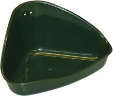 KERBL Toilette angolare per gabbie di piccoli animali, verde scuro, 16x11x8cm
