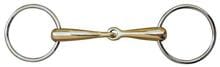 HKM water snaffle with stainless steel rings, argentan, 18mm, 60/115mm