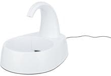 Trixie Trinkbrunnen Curved Stream, Kunststoff, 2,5L/25x24,5x35cm, weiß