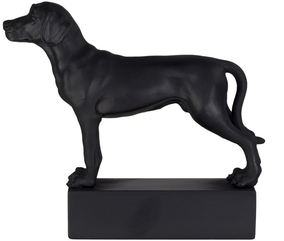 Happy House Hunderassen Skulptur, schwarz, Weimaraner