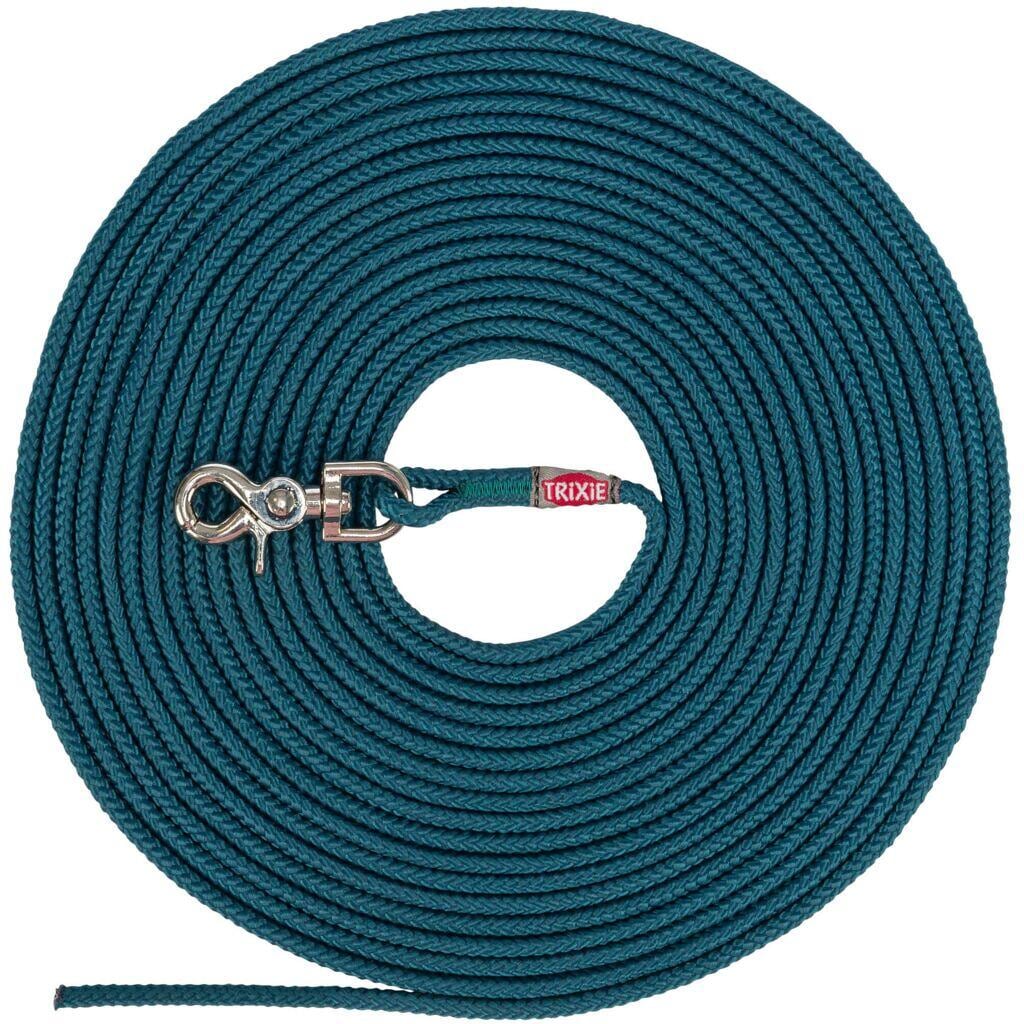 Trixie Trigger Snap Hook Schleppleine, rund, petrol, 15m/ø6mm