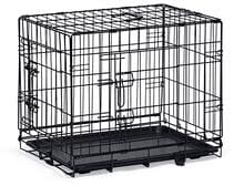 beeztees Drahtkäfig mit 2 Türen, schwarz, S, 62cm
