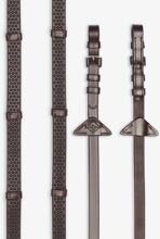LeMieux Redini morbide in gomma con fermi, Cob, Havana/Silver