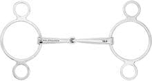 Punta Waldhausen a 3 anelli, a snodo singolo, in acciaio inox, anello 7cm, 14mm/12,5cm