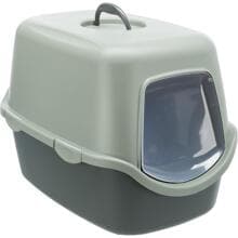 Lettiera per gatti Trixie Vico con coperchio, riciclata, 40x40x56cm, antracite/grigio-verde