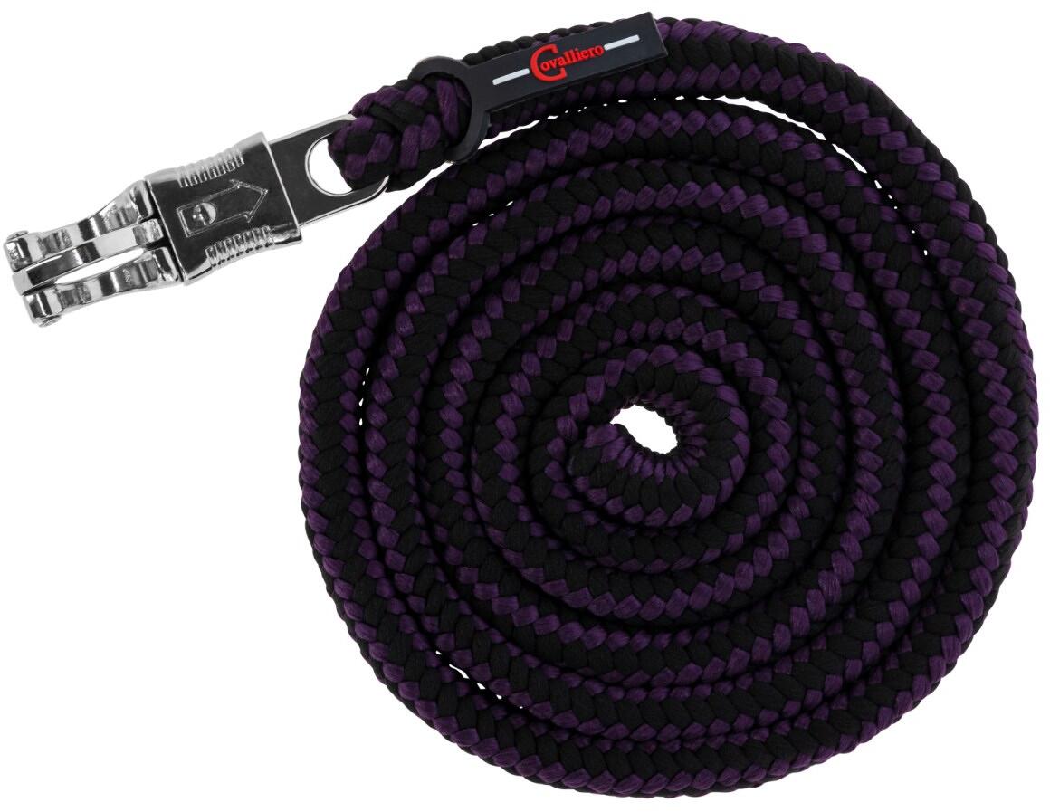 Covalliero Hippo Führstrick, Panikhaken, aubergine/anthrazit