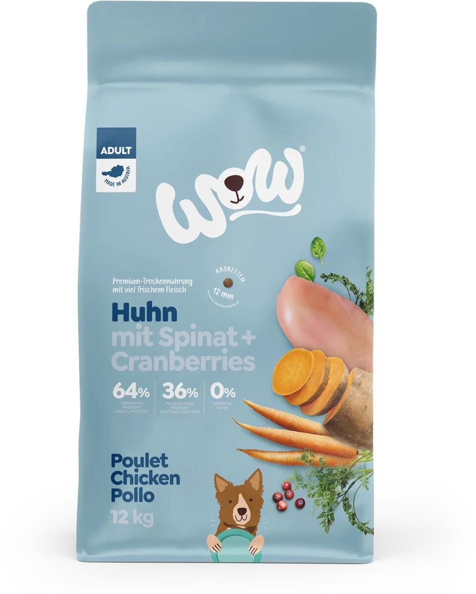 WOW Adult Trockenfutter mit Huhn, 12kg