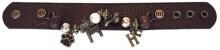 Bracciale di perline Happy House, stretto, 22x3cm, marrone