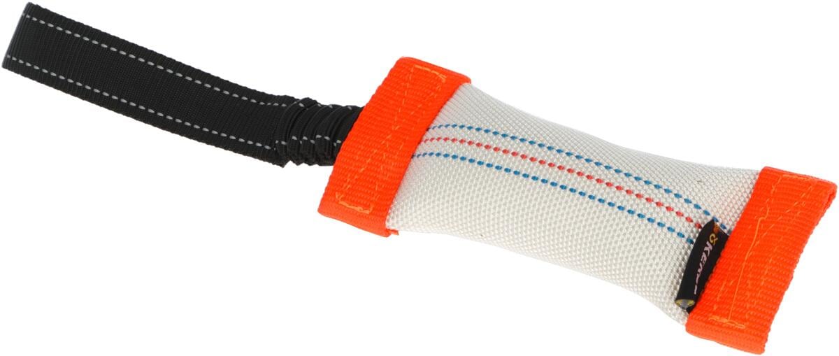KERBL Pet Trainingsdummy mit Schlaufe, weiß/orange, 16x6cm
