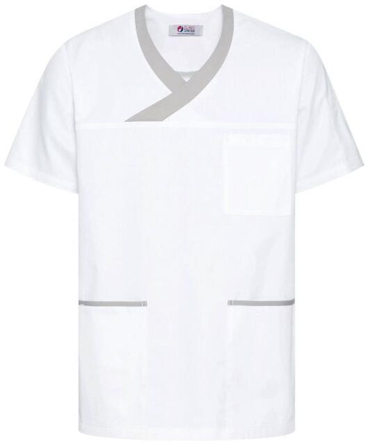 CLINIC DRESS Core Herren Schlupfkasack, weiß/grau, Gr. XL
