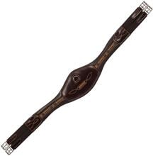 Cinghia da salto Acavallo, in pelle, marrone scuro, 130 cm