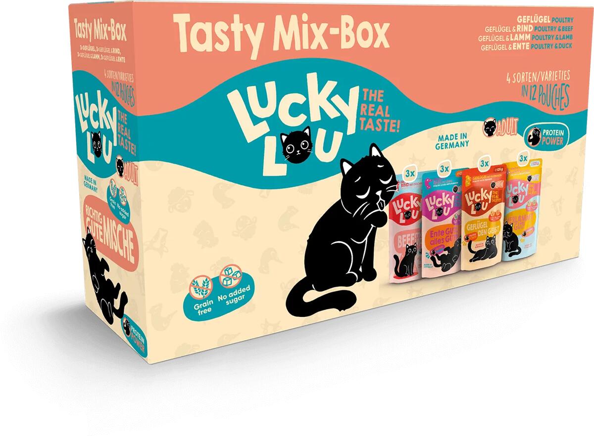 Lucky Lou Lifestage Adult Tasty Mix Nassfutter, 12x125g
