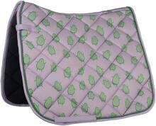 Cuscinetto da sella HKM Naples, viola/verde, per eventi