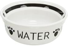 Trixie Napf "Water", Keramik, 0,25L/ø13cm, weiß/schwarz