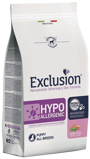Exclusion Hypoallergenic Puppy Trockenfutter, Schwein & Erbse, 12kg