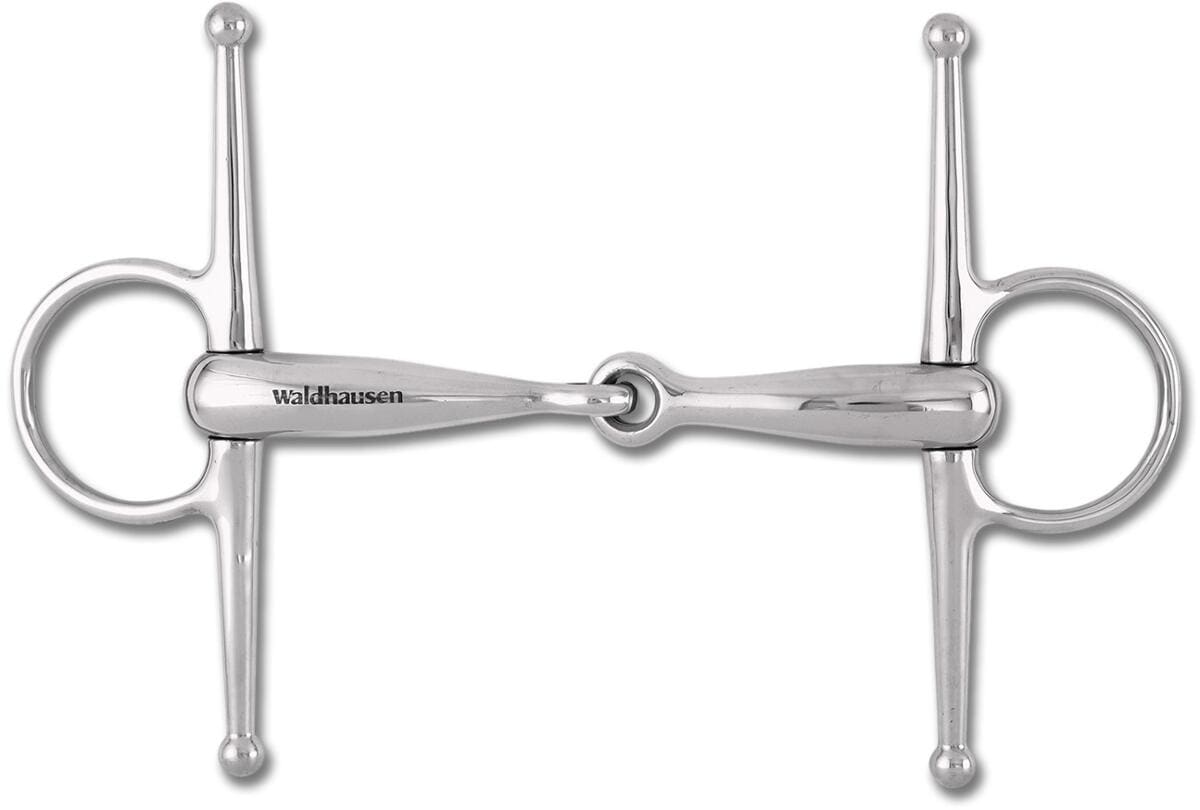 Waldhausen Schenkeltrense, Edelstahl, einfach gebrochen, 13,5cm