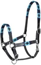 Waldhausen X-Line Polo Lederhalfter, schwarz/blau