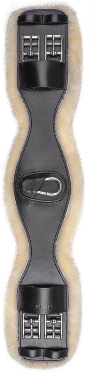 Waldhausen Lederkurzgurt mit ECO Wool, schwarz, 70cm