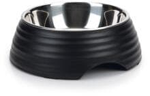 beeztees Rimpu ciotola per cani in melamina, nero, 22 cm
